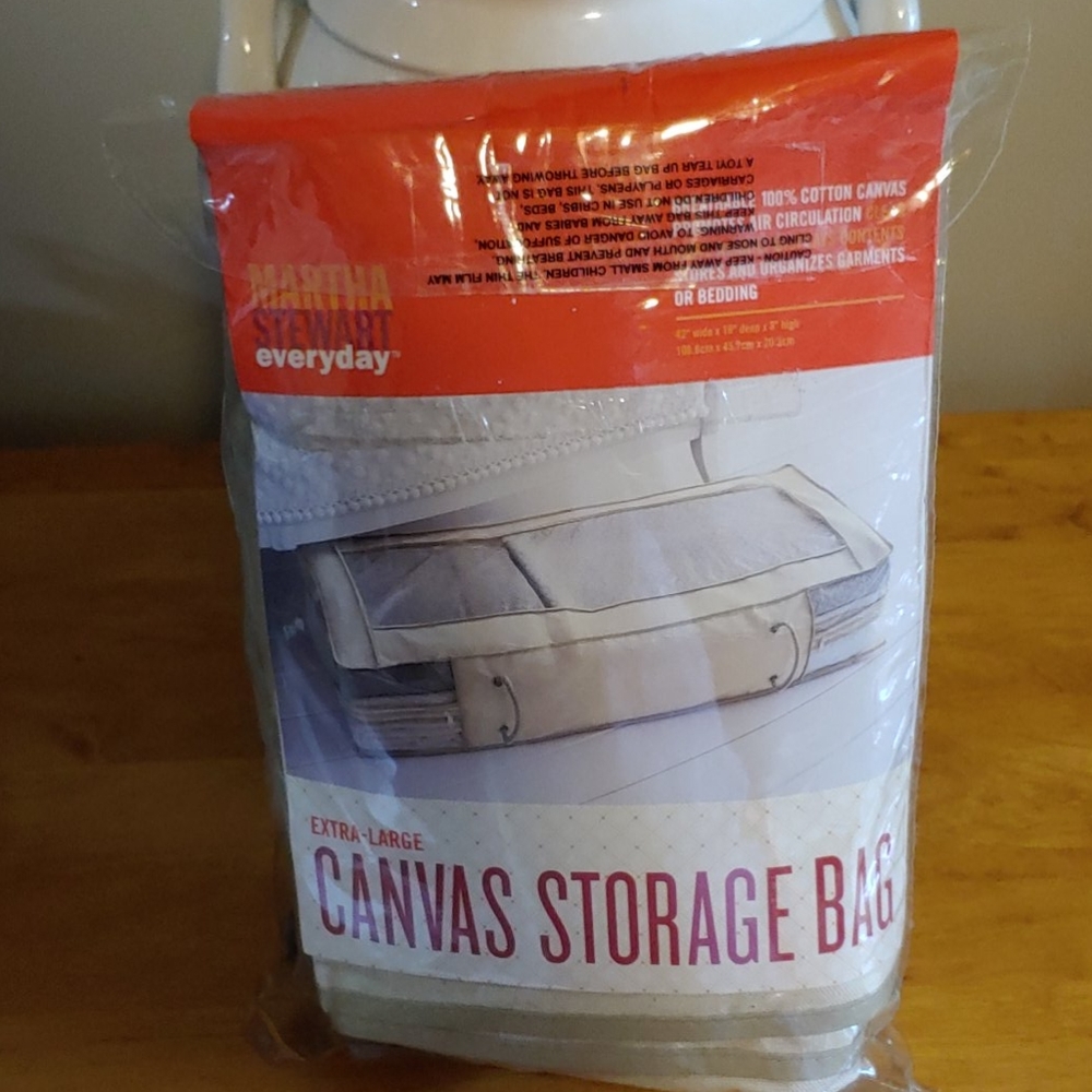 New Martha Stewart XL canvas storage bag